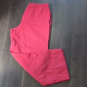 GAP Red Linen Blend Pants